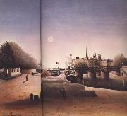 Henri Rousseau, View of Ile Saint-Louis from the Port of Saint Nicolas(Evening)